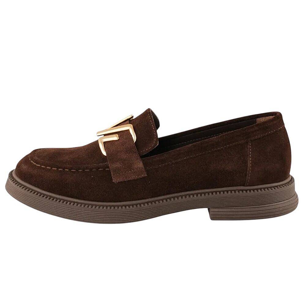 Mammamia D26KA-935-B Kahve Süet Kadın Comfort Deri Ayakkabı - 2