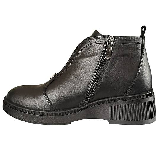 Mammamia D26KB-8215-B Siyah Kadın Comfort Deri Bot - 3