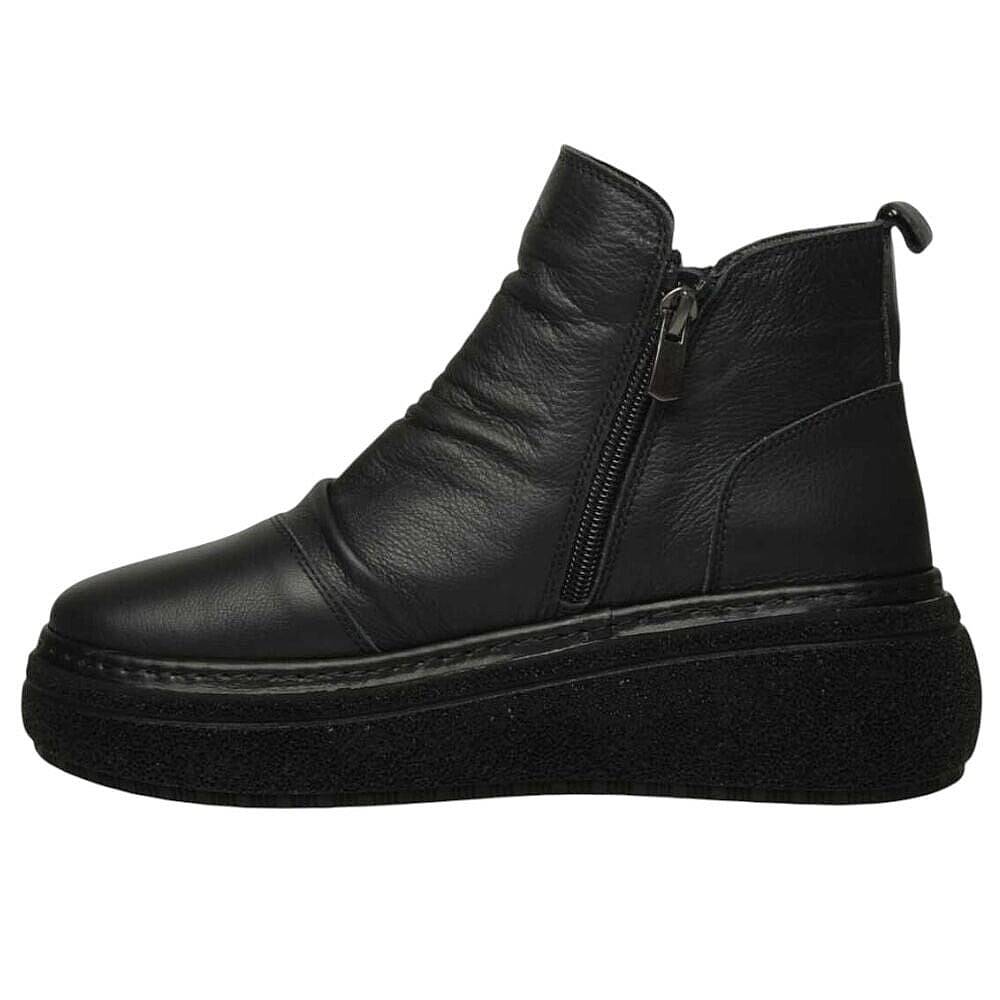 Mammamia D26KB-8470-B Siyah Kadın Comfort Deri Bot - 3
