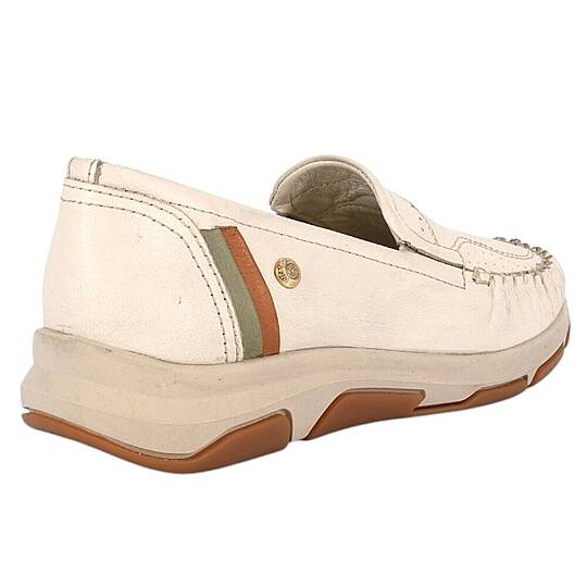 Mammamia D26YA-3565-B Krem Kadın Comfort Deri Ayakkabı - 3