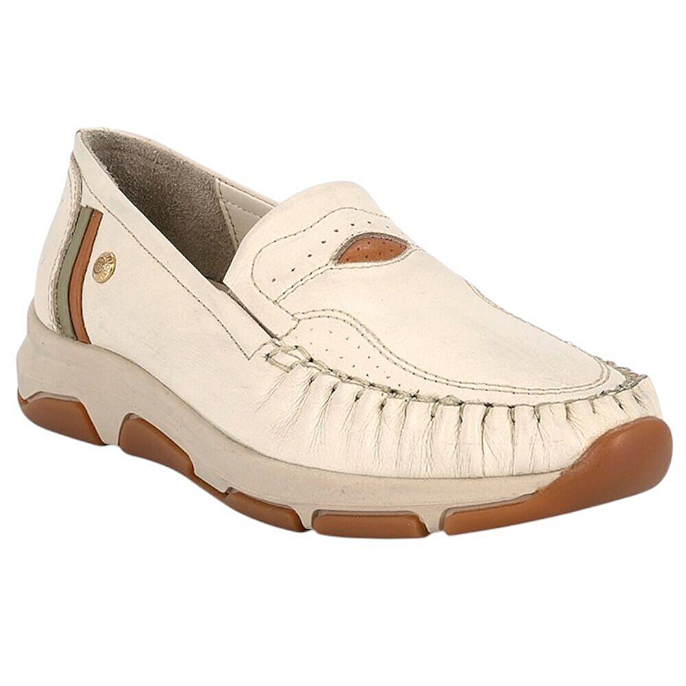 Mammamia D26YA-3565-B Krem Kadın Comfort Deri Ayakkabı - 1