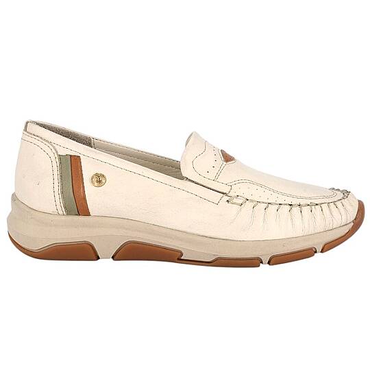 Mammamia D26YA-3565-B Krem Kadın Comfort Deri Ayakkabı - 2