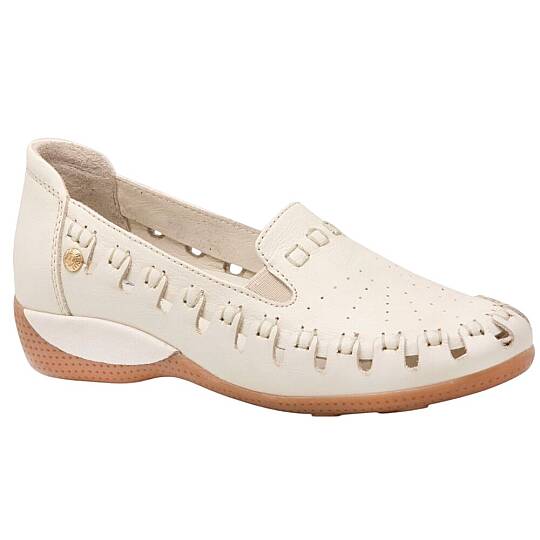 Mammamia D26YA-3845-B Krem Kadın Comfort Deri Ayakkabı