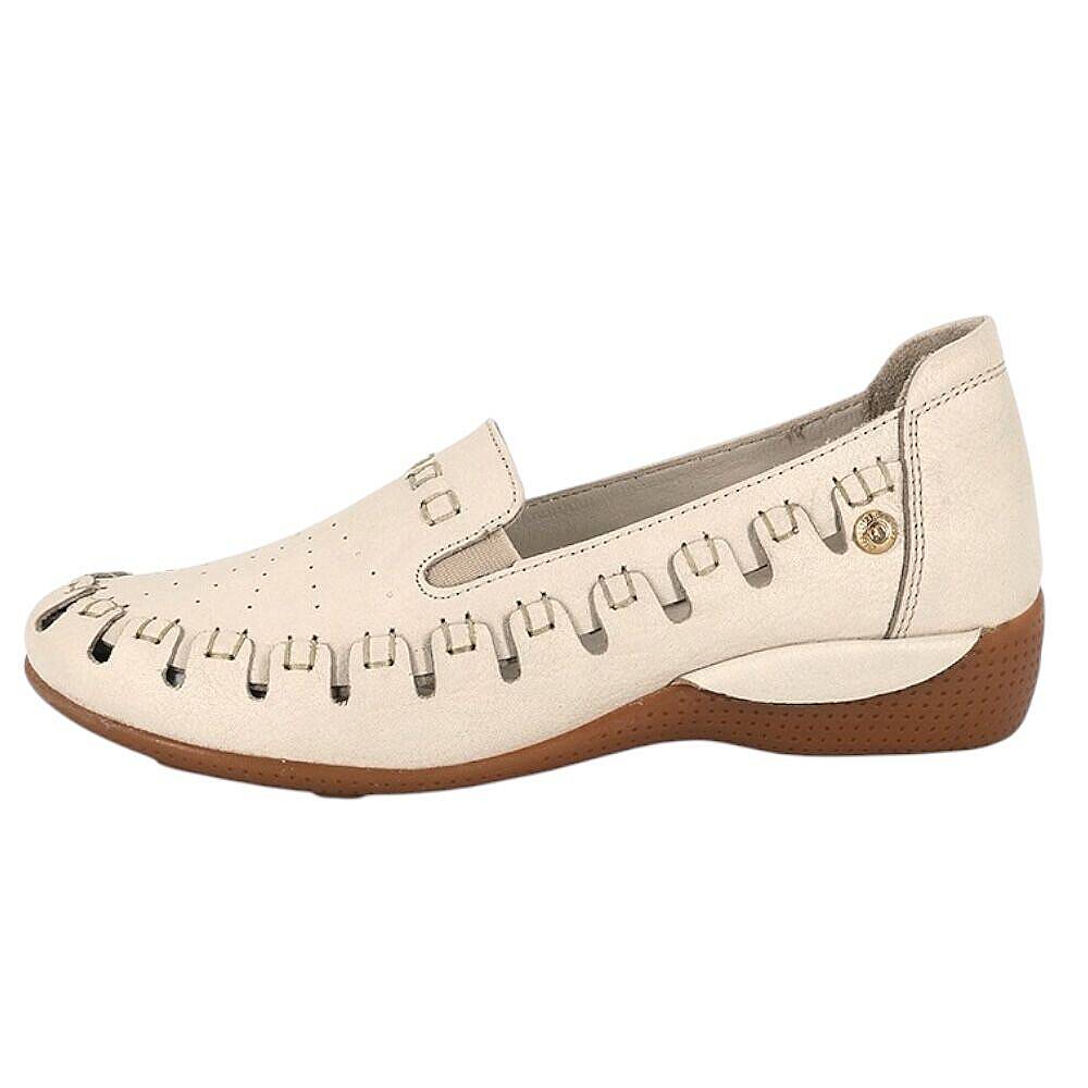 Mammamia D26YA-3845-B Krem Kadın Comfort Deri Ayakkabı - 2