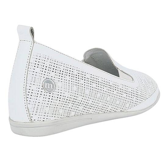 Mammamia D26YA-720-B Beyaz Kadın Comfort Deri Ayakkabı - 3