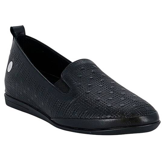 Mammamia D26YA-720-B Siyah Kadın Comfort Deri Ayakkabı