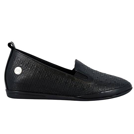 Mammamia D26YA-720-B Siyah Kadın Comfort Deri Ayakkabı - 2