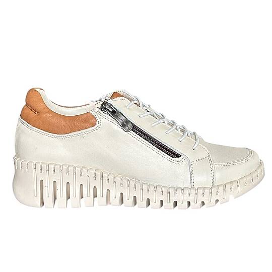 Mammamia D26YA-7755-B Krema Kadın Comfort Deri Ayakkabı - 2