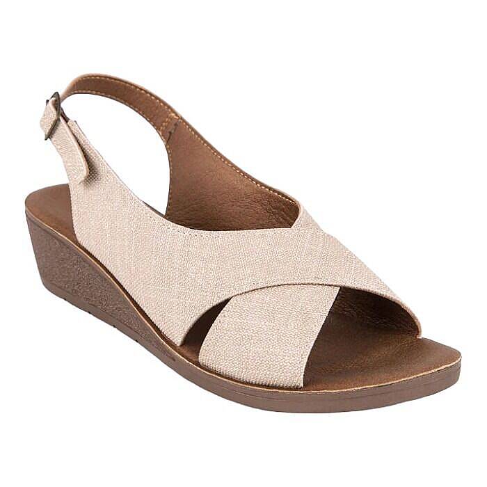 Muya 31028 Vienza Krem Kadın Anatomik Sandalet - 1