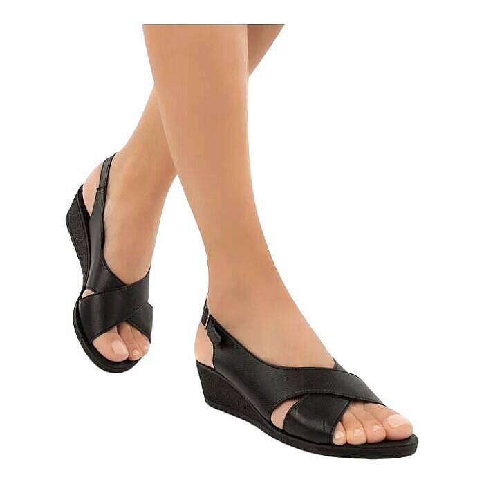 Muya 31028 Vienza Siyah Kadın Anatomik Sandalet - 3