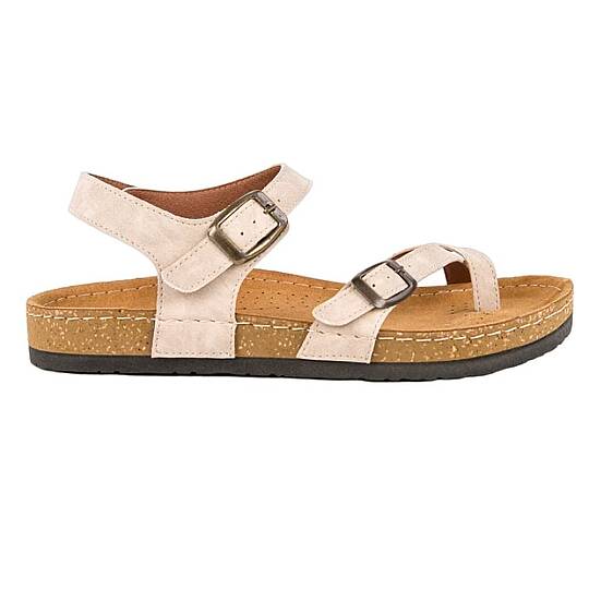 Muya 31104 Verona Krem Kadın Anatomik Sandalet - 2