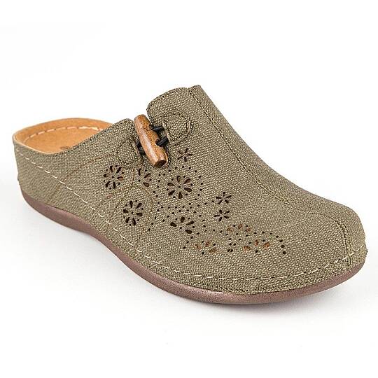 Muya 31106 Freya Haki Kadın Comfort Sabo Terlik