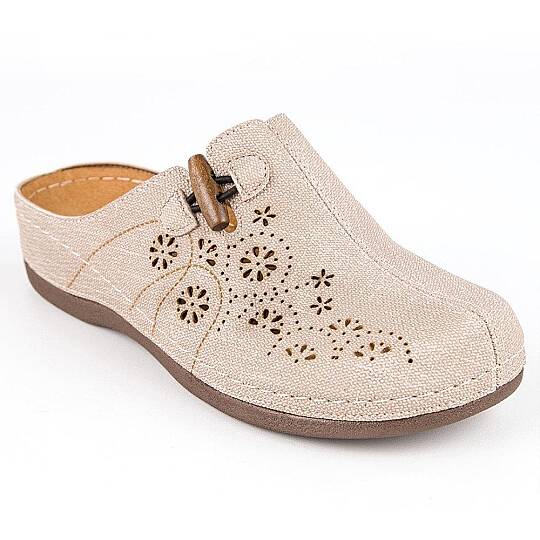 Muya 31106 Freya Krem Kadın Comfort Sabo Terlik