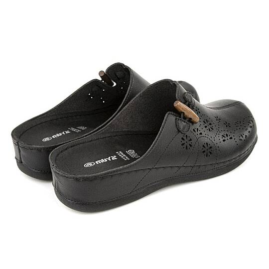 Muya 31106 Freya Siyah Kadın Comfort Sabo Terlik - 3