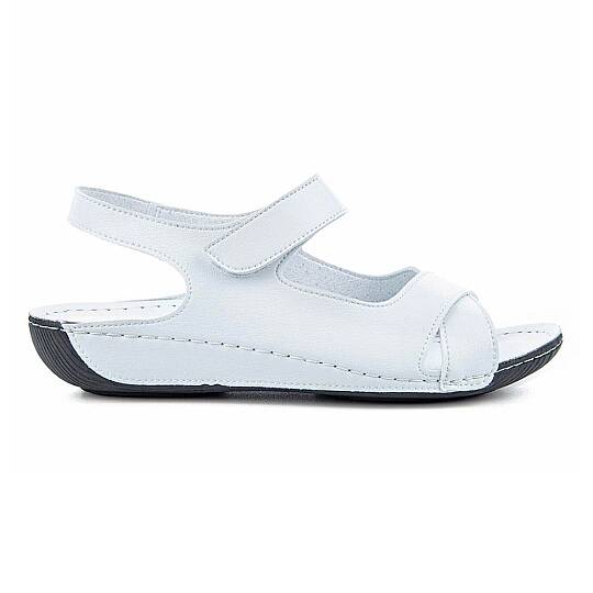 Muya 31121 Alula Beyaz/Siyah Kadın Anatomik Sandalet - 2