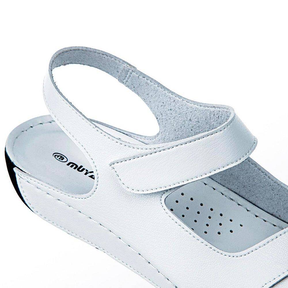 Muya 31121 Alula Beyaz/Siyah Kadın Anatomik Sandalet - 3