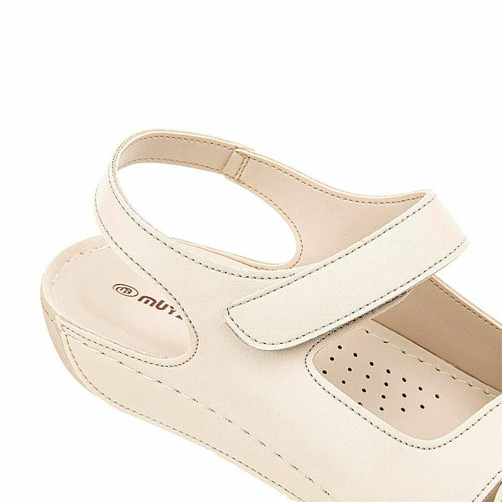 Muya 31121 Alula Full Krem Kadın Anatomik Sandalet - 3
