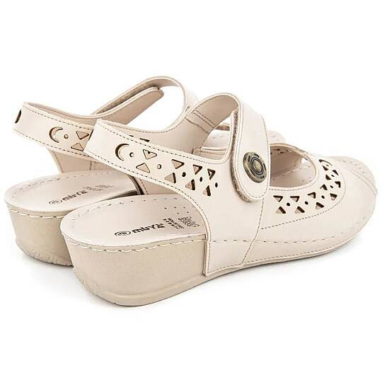 Muya 31130 Terra Full Krem Kadın Anatomik Sandalet - 3
