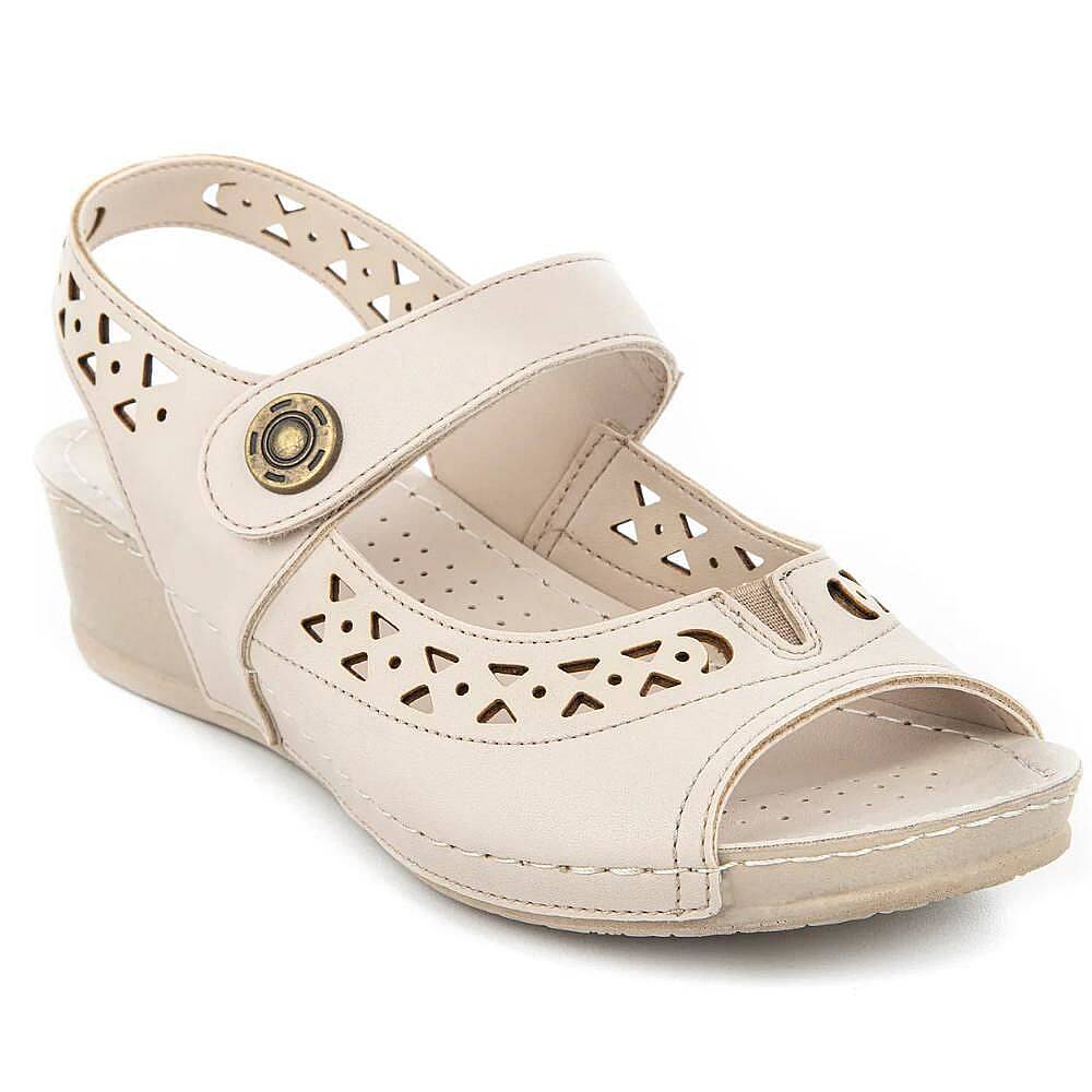 Muya 31130 Terra Full Krem Kadın Anatomik Sandalet - 1