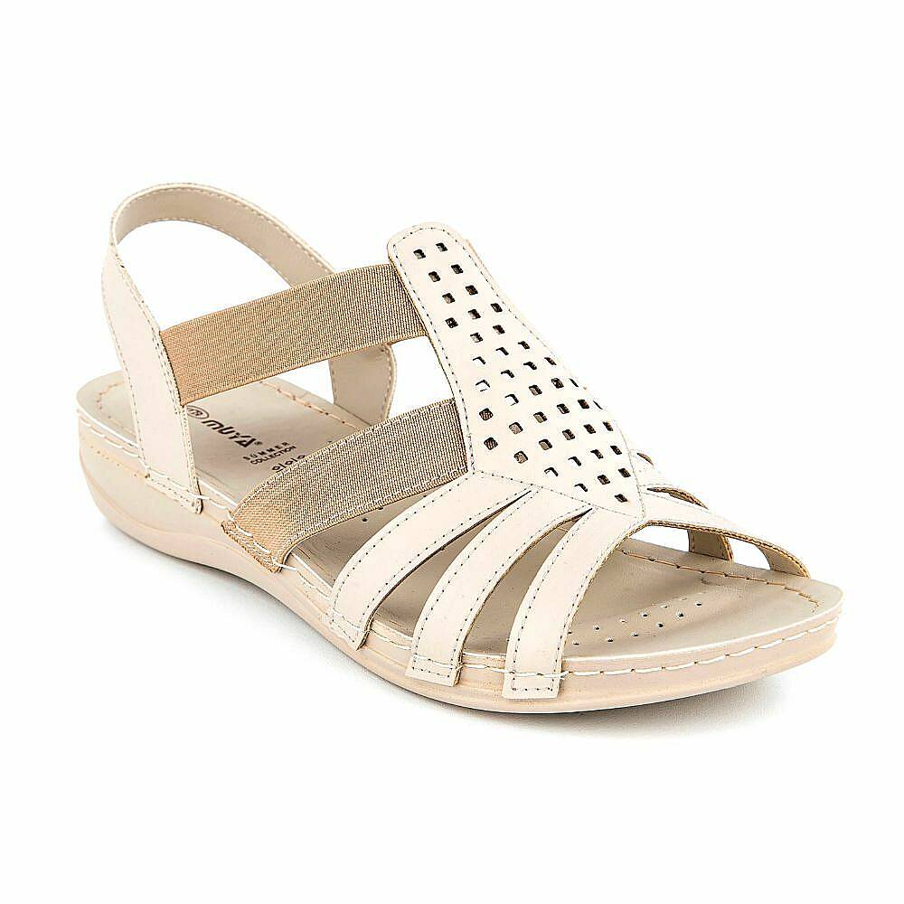 Muya 31143 Amanda Krem Kadın Anatomik Sandalet - 1