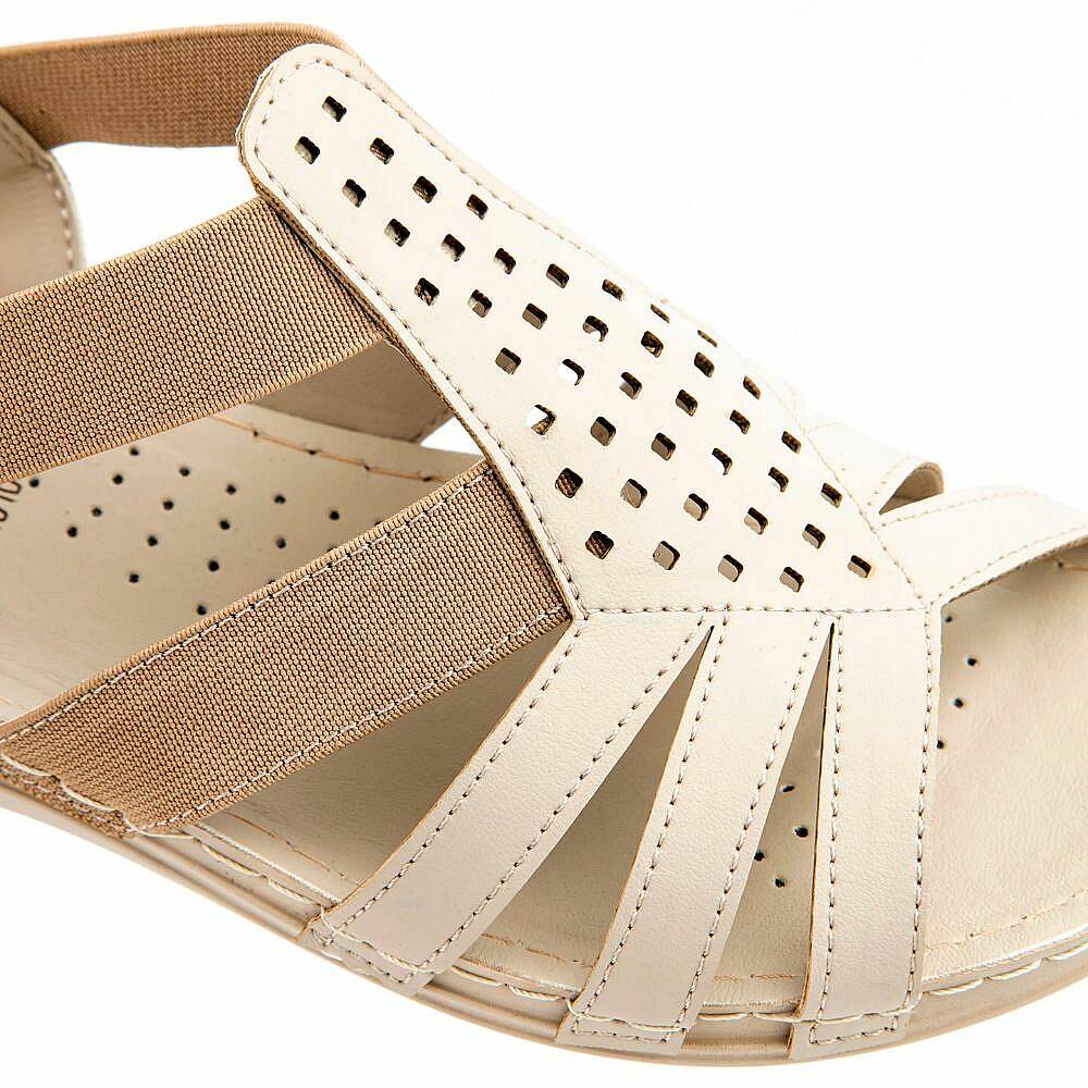 Muya 31143 Amanda Krem Kadın Anatomik Sandalet - 3