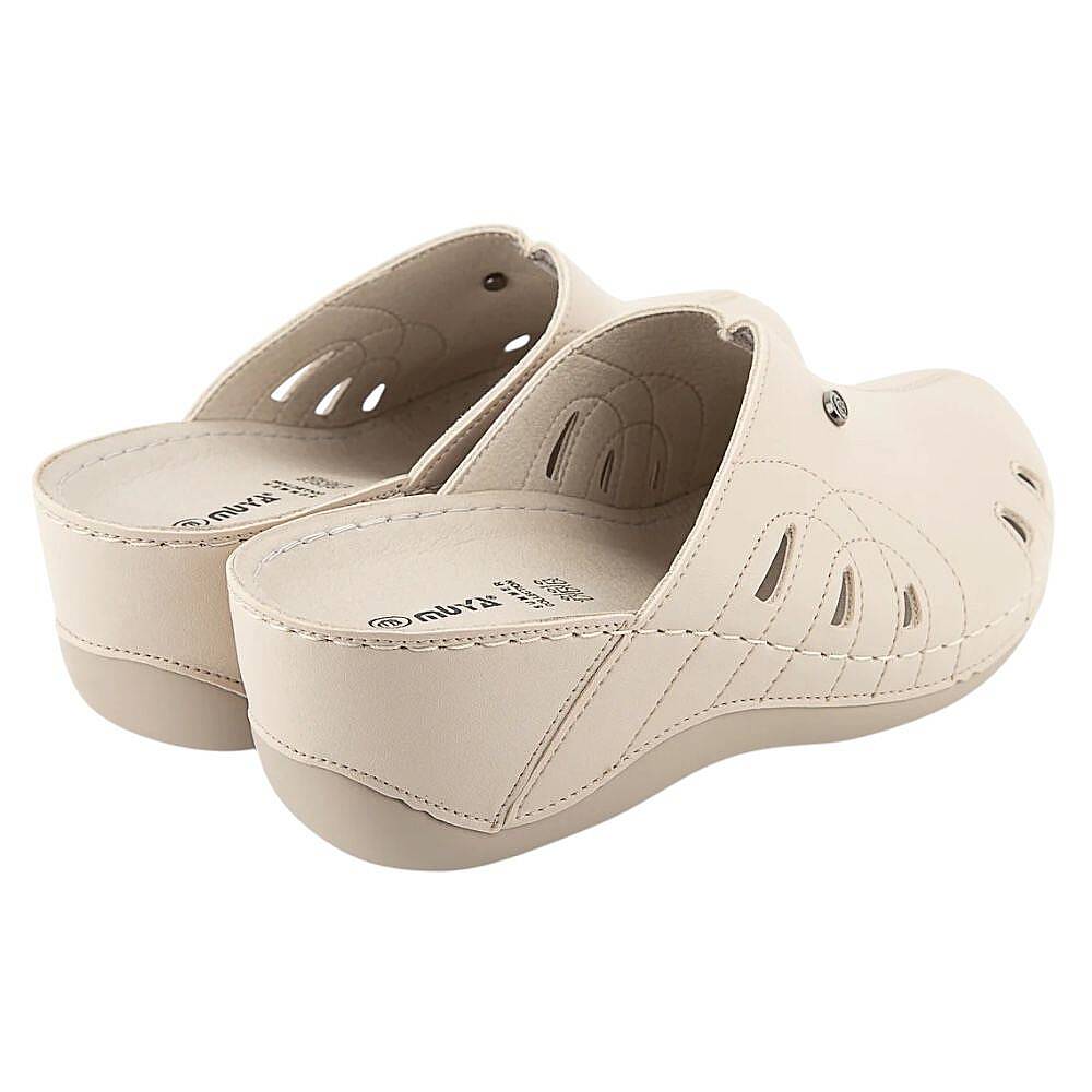 Muya 31147 Gola Krem Kadın Comfort Sabo Terlik - 3