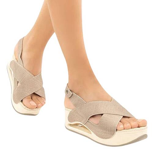 Muya 31213 Assos Krem Kadın Air Taban Sandalet - 2