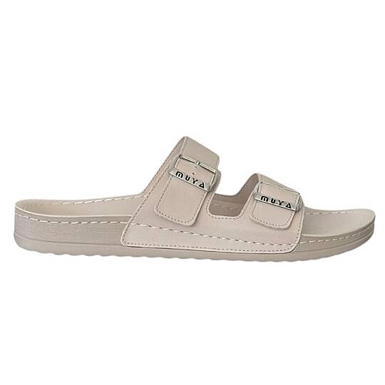 Muya 31410 Nova Full Krem Erkek Günlük Terlik - 2