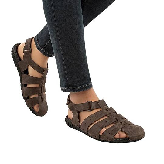 Muya 31418 Troy Kahve Erkek Anatomik Sandalet - 3