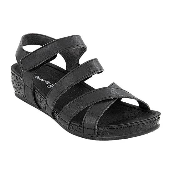 Muya 32221 Bamboo Siyah Kadın Anatomik Sandalet