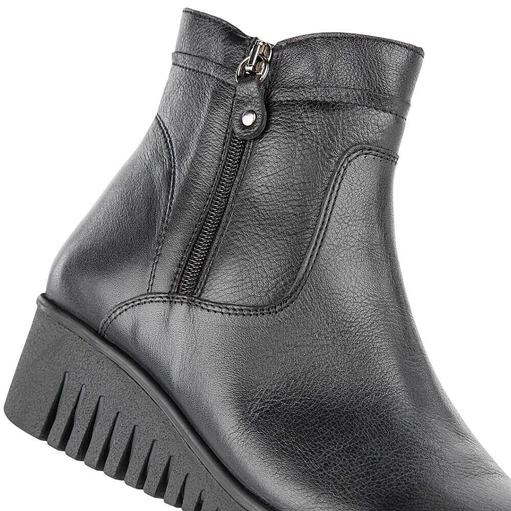Muya 324804 Londo 6 Nokta Siyah Kadın Comfort Deri Bot - 3