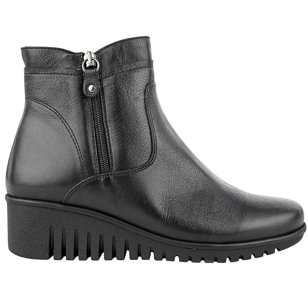 Muya 324804 Londo 6 Nokta Siyah Kadın Comfort Deri Bot - 2