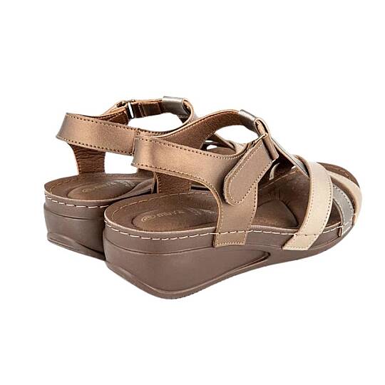 Muya 33209 Simbole Bronz Kadın Anatomik Sandalet - 3