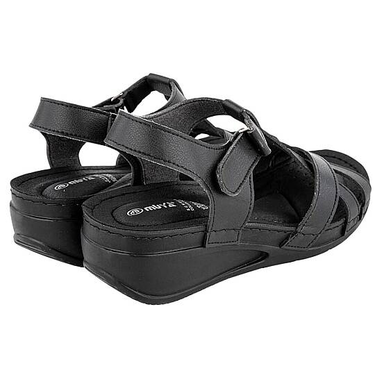 Muya 33209 Simbole Siyah Kadın Anatomik Sandalet - 3