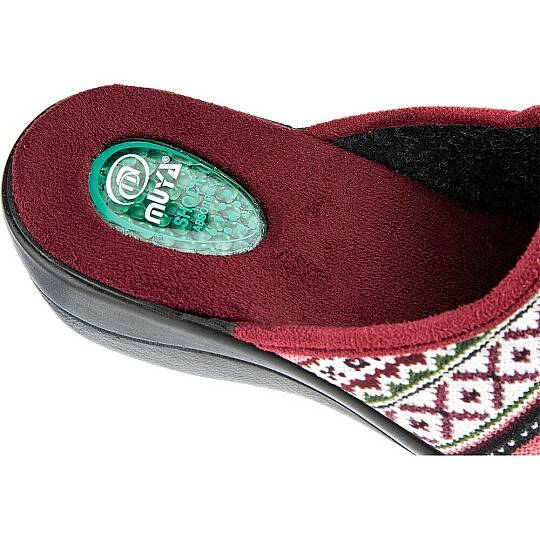 Muya 33918 Zip Bordo Kadın Ev İçi Terlik - 3