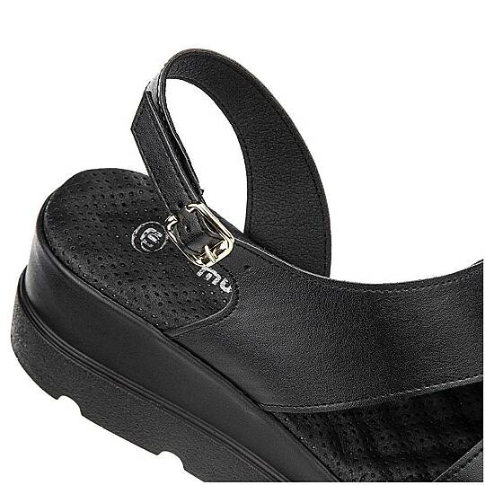 Muya 34219 Zuva Siyah Kadın Anatomik Sandalet - 3