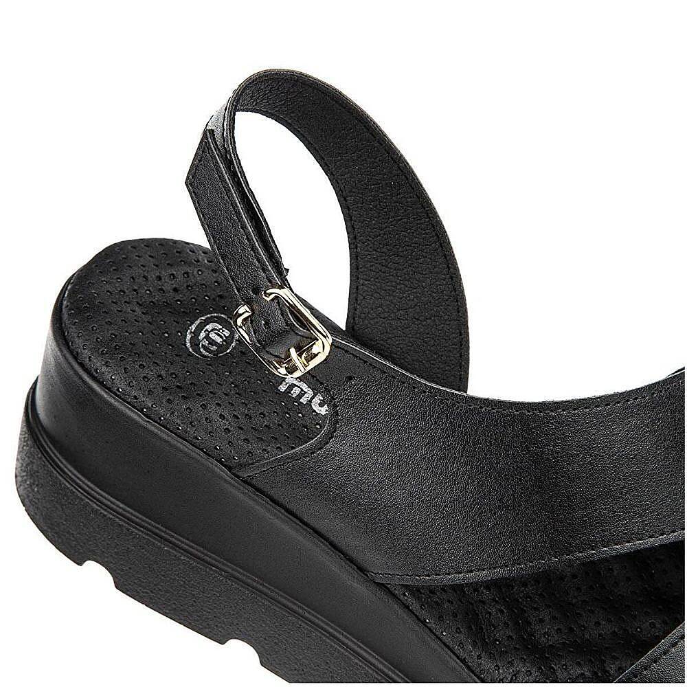 Muya 34219 Zuva Siyah Kadın Anatomik Sandalet - 3