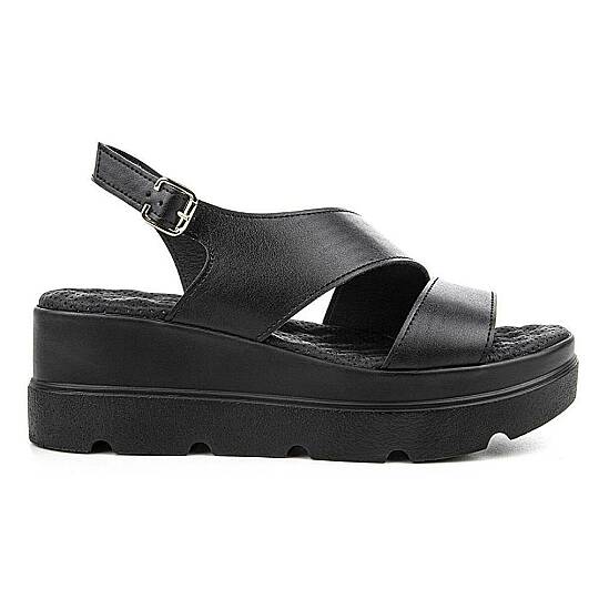 Muya 34219 Zuva Siyah Kadın Anatomik Sandalet - 2