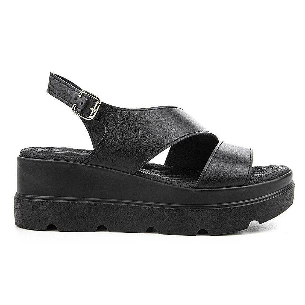 Muya 34219 Zuva Siyah Kadın Anatomik Sandalet - 2