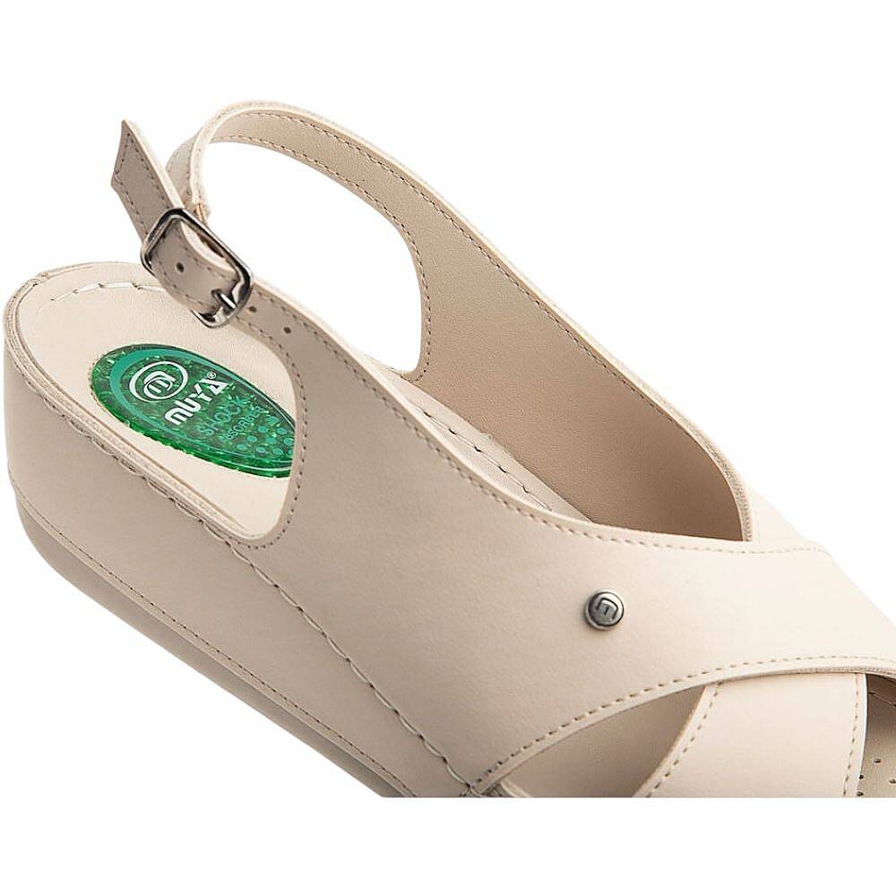 Muya 35207 İngane Krem Kadın Anatomik Topuk Dikeni Sandalet - 3