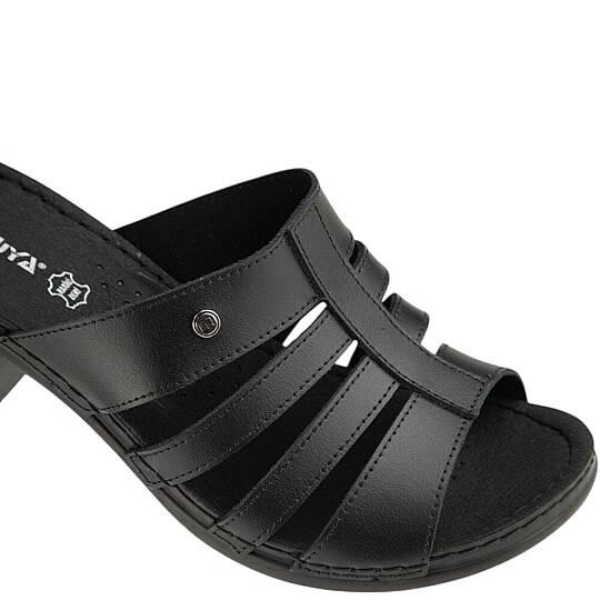 Muya 36261 Schoen Siyah Kadın Topuklu Terlik - 3