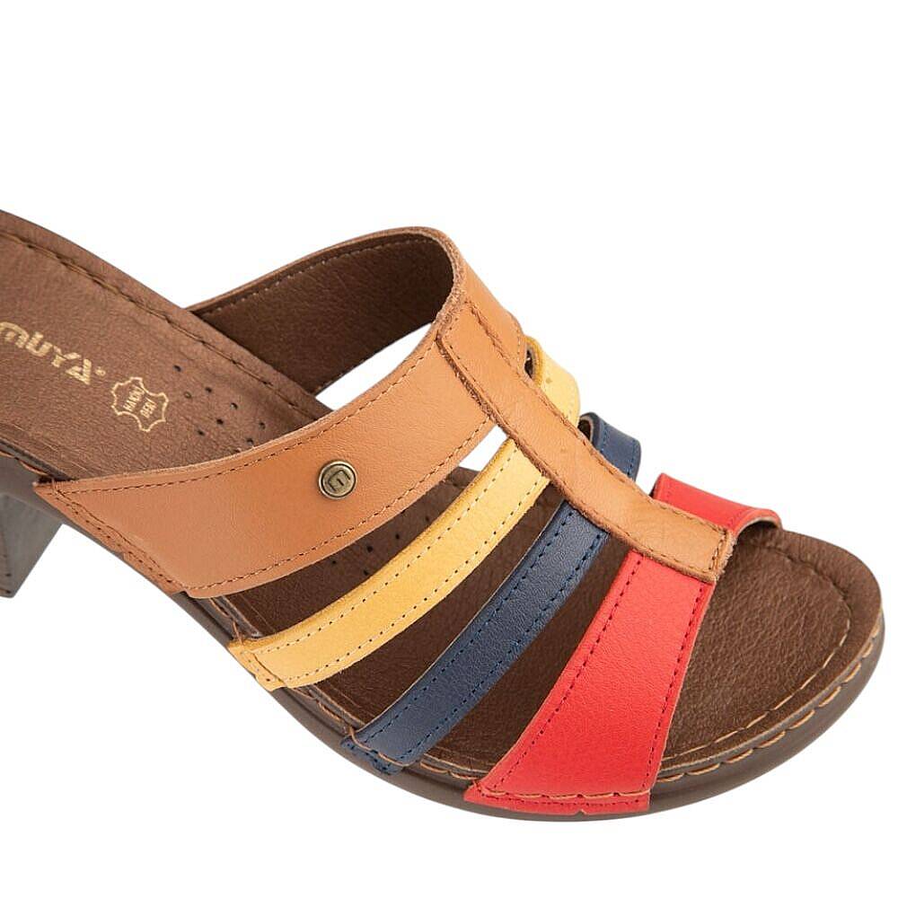 Muya 36261 Schoen Taba Kadın Topuklu Terlik - 3