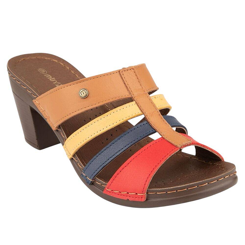 Muya 36261 Schoen Taba Kadın Topuklu Terlik - 1