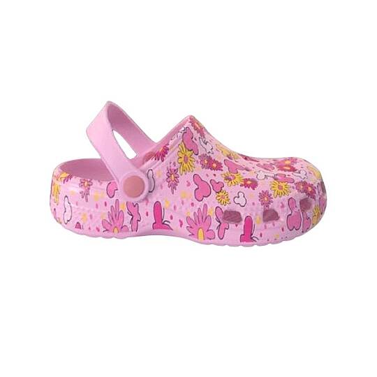 Pembe Çiçekli Çocuk Havuz/Deniz Terlik Sandalet - 3