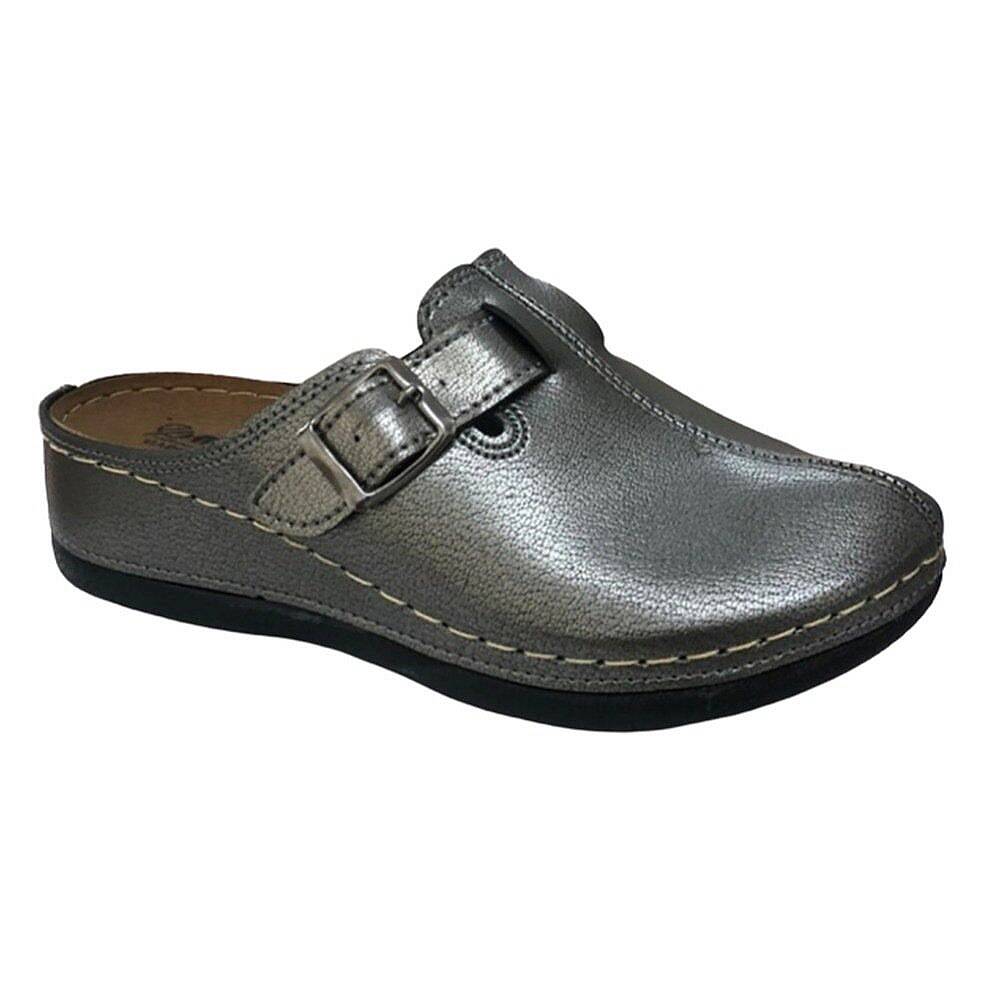 Platin Tokalı Kadın Hastane/Hemşire Comfort Sabo Terlik - 1