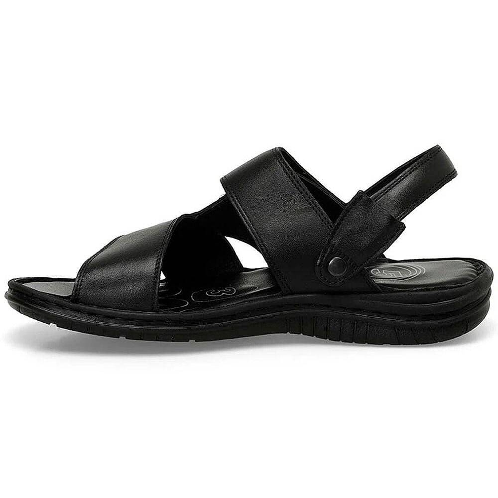 Polaris 106894 5FX Siyah Erkek Comfort Deri Sandalet - 3