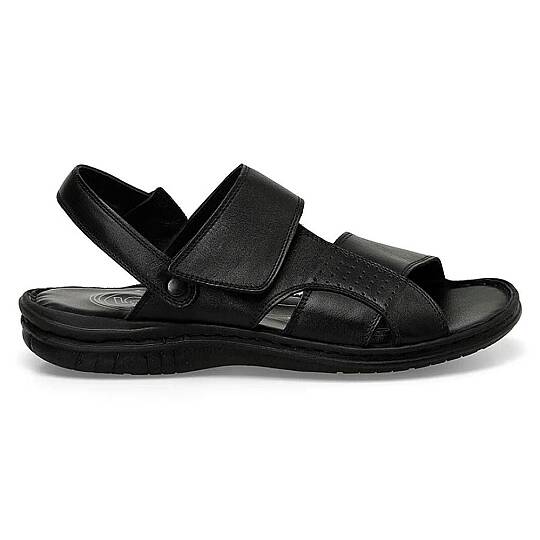 Polaris 106894 5FX Siyah Erkek Comfort Deri Sandalet - 2
