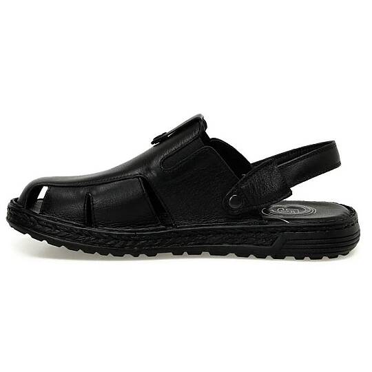 Polaris 107397 4FX Siyah Erkek Comfort Deri Sandalet - 3