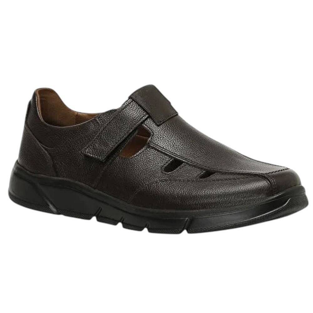 Polaris 107409 4FX Kahve Erkek Comfort Deri Sandalet - 1
