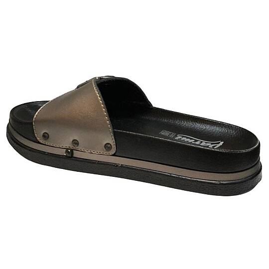 Siyah Günlük  Kadın Tokalı Ayarlanabilir Comfort Terlik - 3